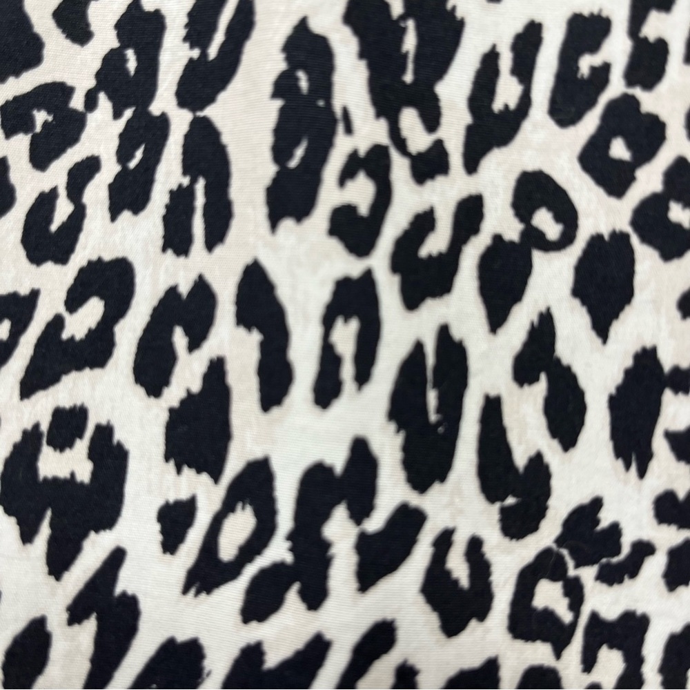 Lands End Leopard Print Button Front Long Sleeve … - image 7